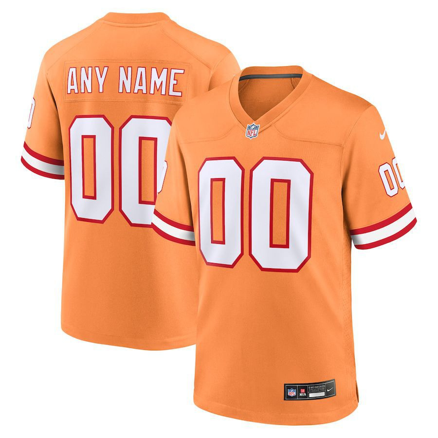 Men Tampa Bay Buccaneers Nike Orange Custom Throwback Game NFL Jersey